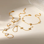Starry Hand Chain – Gold Stainless Steel
