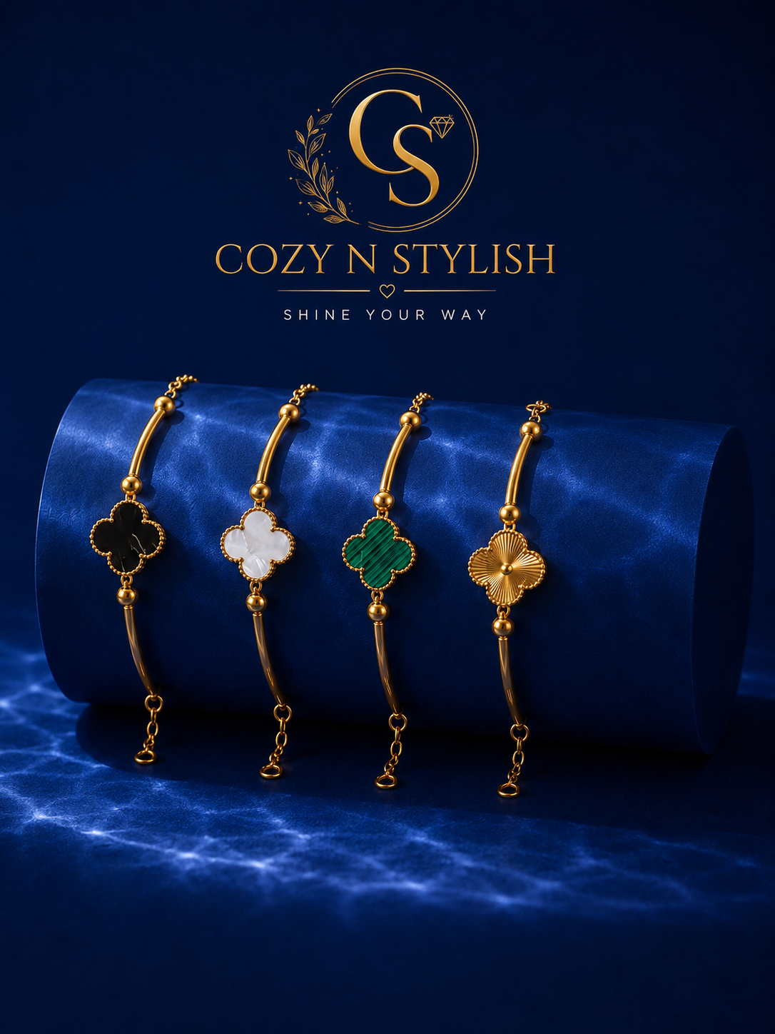 Luxury Clover Bracelet – Gold Stainless Steel