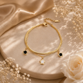 Star Charm Bracelet – Double Chain Star Bracelet in Gold Stainless Steel