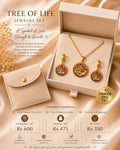 Tree Of Life Necklace Set - Stainless Steel